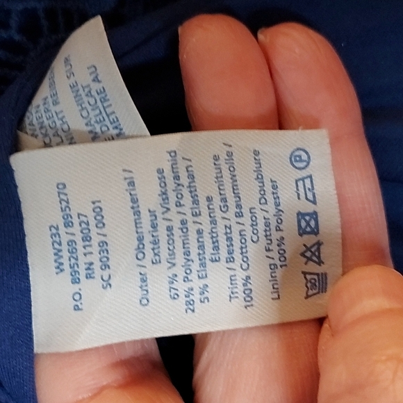 Host Pick Boden Cap Sleeve Dress with Crochet Trim Zippered Back Blue Size 8 - Picture 6 of 6